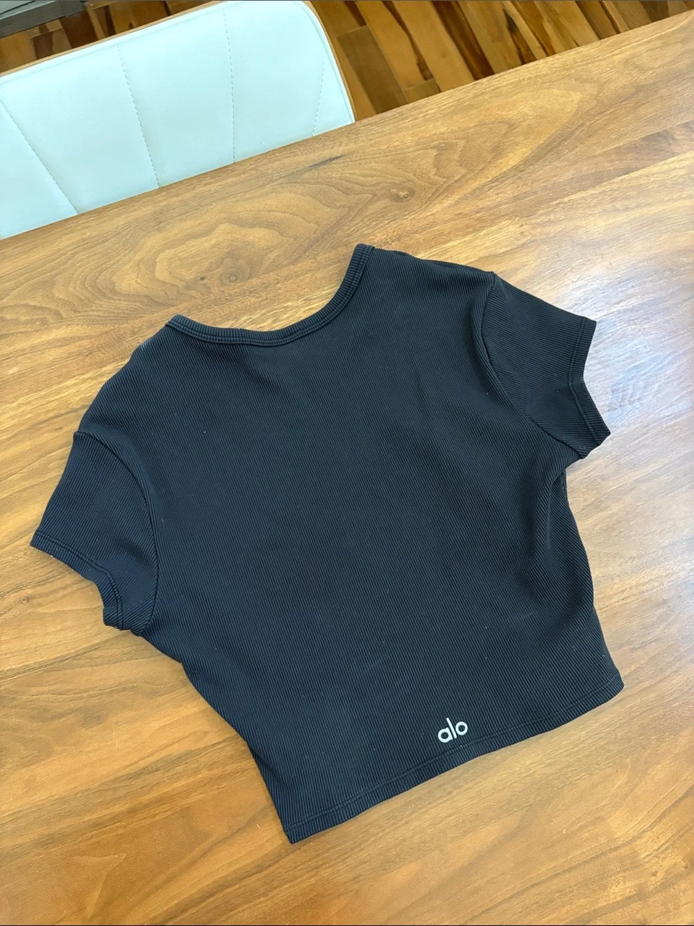 Alo Yoga Cropped Ribbed Tee Size XS